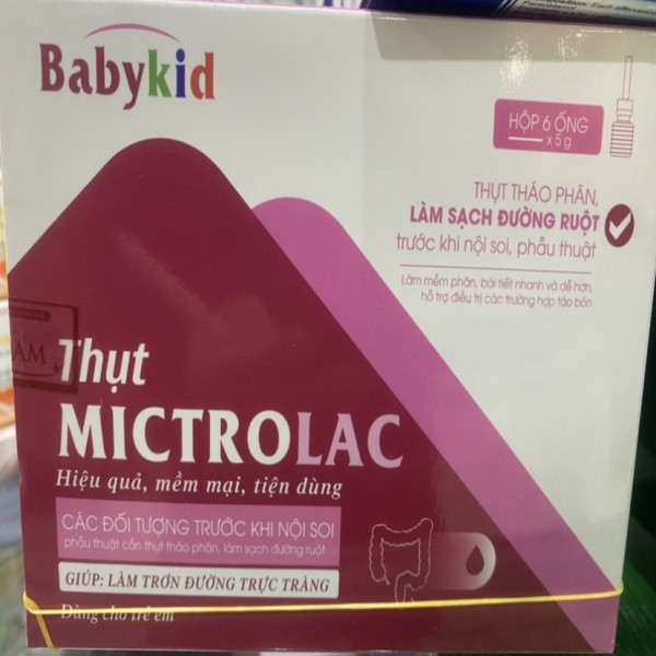 Thụt Mictrolac 3G Trẻ Em (Hộp 6 Ống)