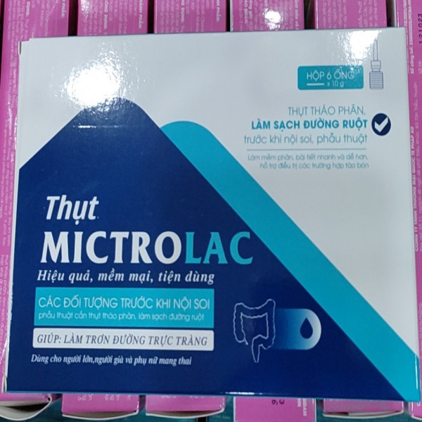 Thụt Mictrolac 9G Người Lớn (Hộp 6 Ống)