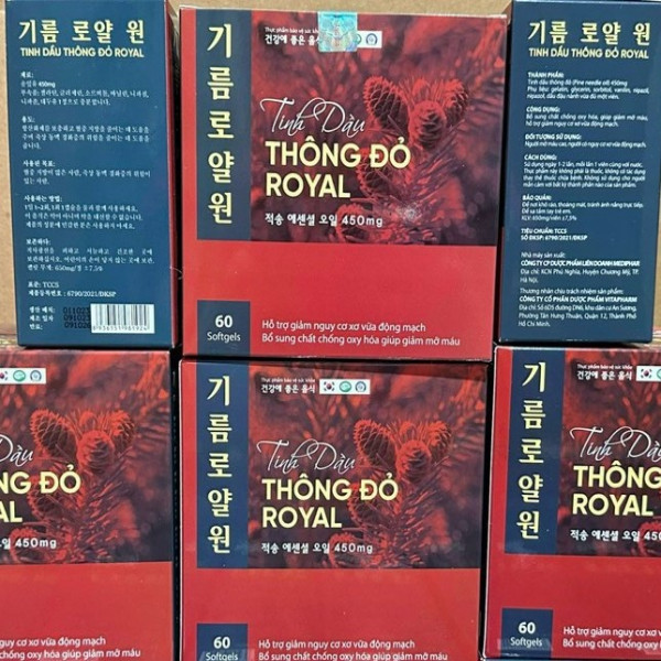 Tinh Dầu Thông Đỏ Royal _ Giảm Mỡ Máu (H60V)