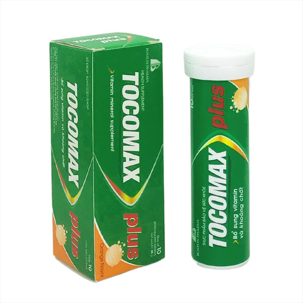 tocomax plus hương cam tuyp 10 viên sủi boston
