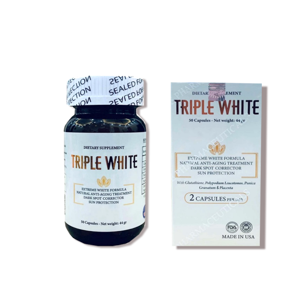 Triple White Viên Uống Trắng Da _Mỹ (Lọ50V)