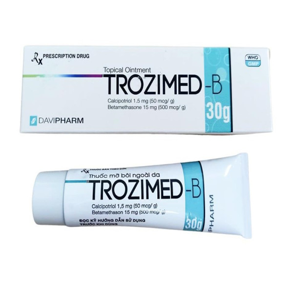 Trozimed-B (Calcipotriol + Betamethason) Cream _Davipharm (T30G)