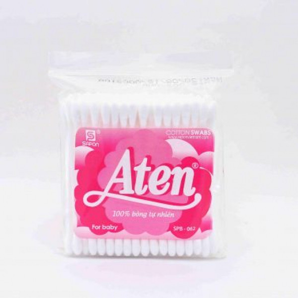 Tăm Bông Aten Trẻ Em (C/12 Gói/90 Que)