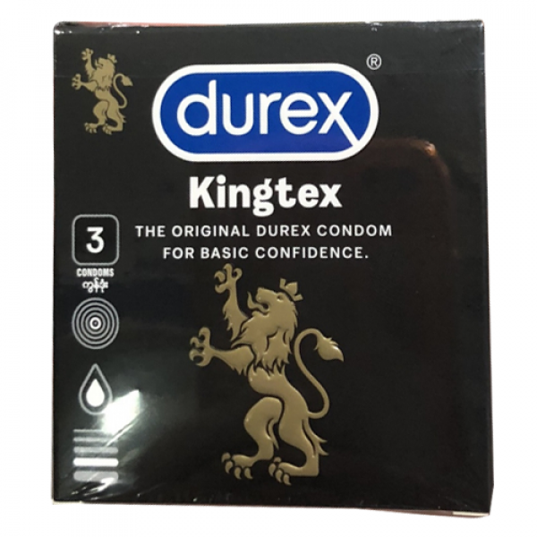 Bao Cao Su Durex ( H/3Cái) Đen Kingtex