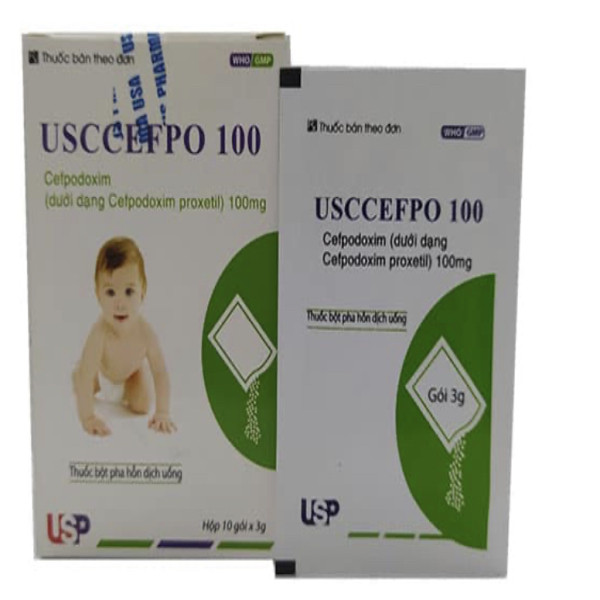 Usccefpo 100Mg (Cefpodoxim) _Usp (10 Gói X 3G)