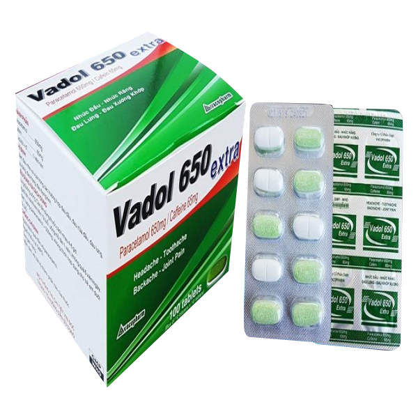 Vadol 650 Extra Vỉ _Vacopharm (H100V) Nén