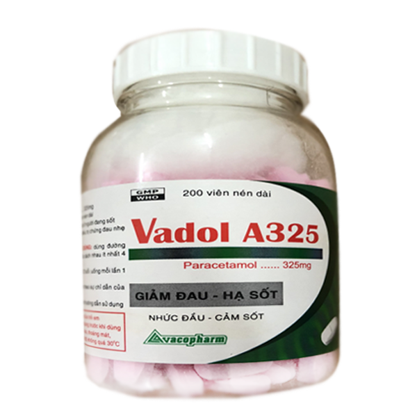 Vadol A325 (Para 325Mg) _Vacopharm (Lọ200V)