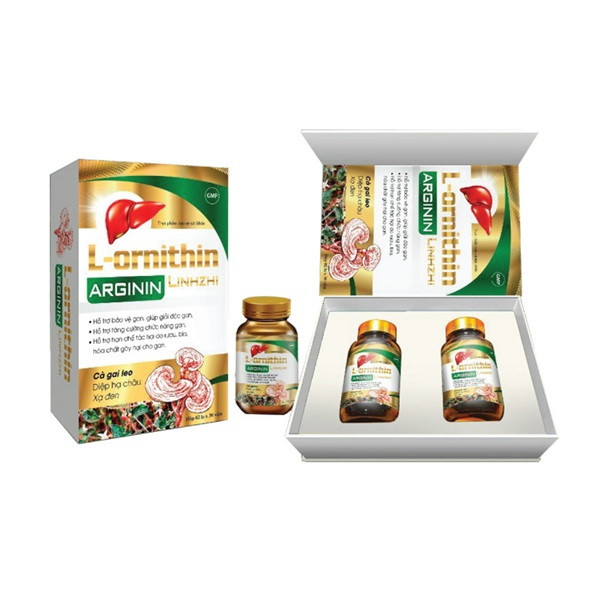 Bổ Gan L-Ornithin Arginin Linhzhi (H/2 Lọ X 30 Viên)