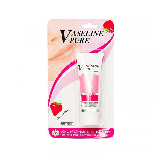 Vaseline Pure Hương Dâu Opc 10G (Vỉ1T10G) (Vỉ Nhựa) nẻ