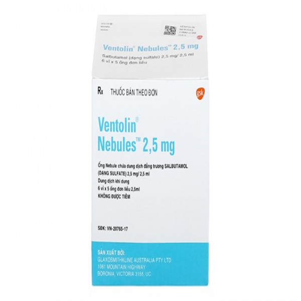 Ventolin Nebules 2.5Mg Khí Dung _Gsk (H6Vỉ5Ống)