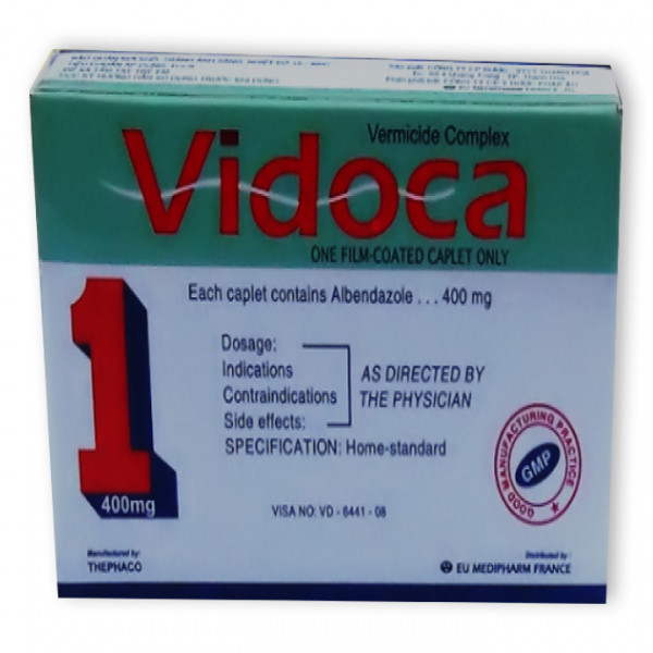 Vidoca (Albendazol 400Mg) Người Lớn _Thanh Hóa (cọc 10hH1V)