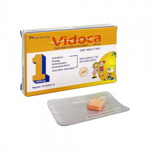 Vidoca (Albendazol 400Mg) Trẻ Em _Thanh Hóa (Cọc10H1V)