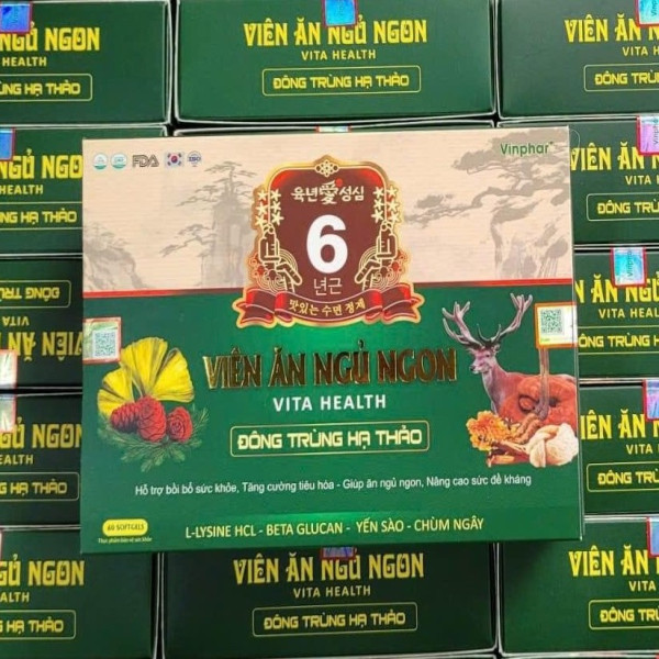 Viên Ăn Ngủ Ngon Vinphar _ Xanh (H6Vỉ X 10V) Túc