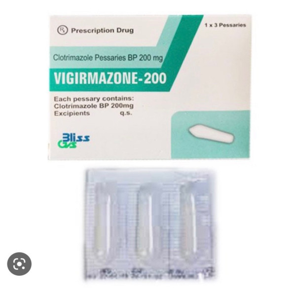 Viên Đặt Vigirmazone-200Mg (Hộp 3 Viên)