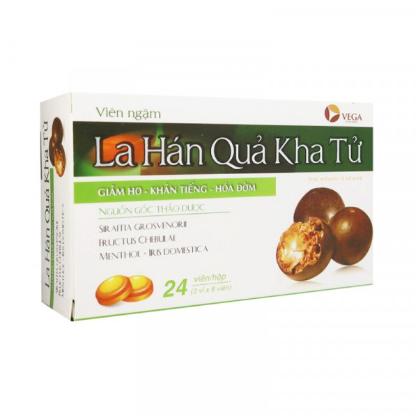 Viên Ngậm La Hán Quả Kha Tử Vega Pharm (H24V)