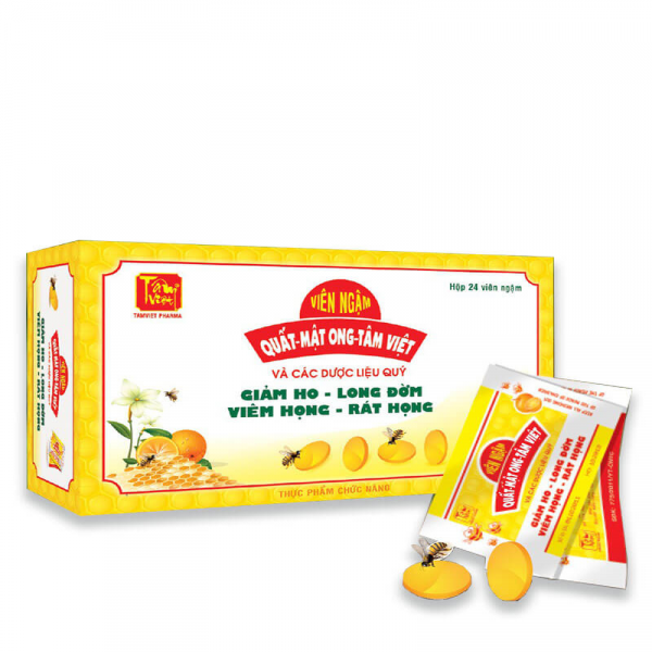 Viên Ngậm Quất Mật Ong Tâm Việt (Hộp24V)
