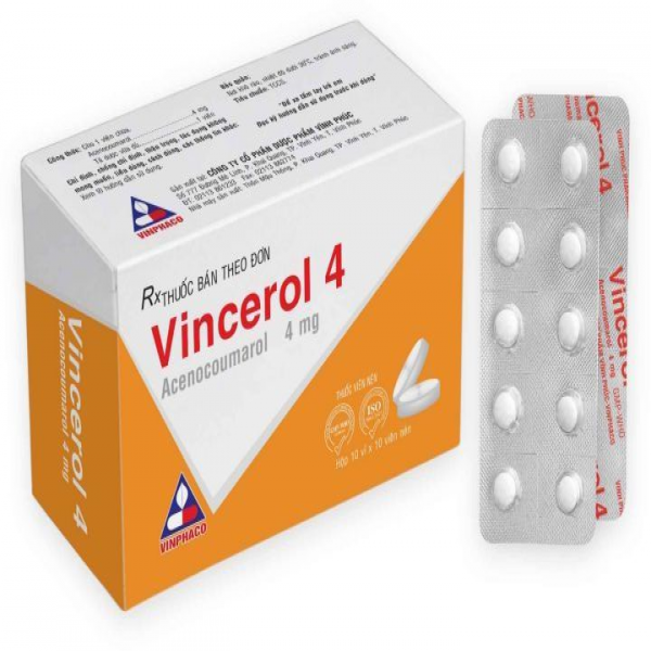 Vincerol 4Mg (Acenocoumarol 4Mg) _Vinphaco (H10Vỉ X 10V)