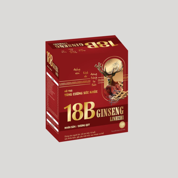 Vitamin 18B Ginseng Linhzhi _Hà Nội (Hộp100V) Đỏ