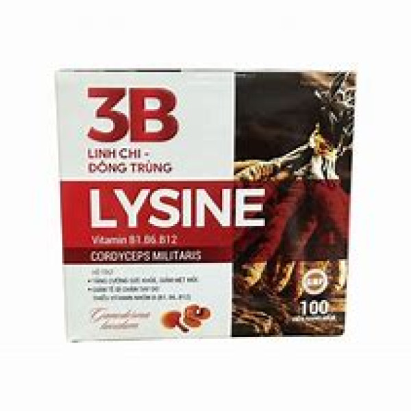 Vitamin 3B Lysine Linh Chi_ Đông Trùng (Đỏ ) _Ako(H100V) K100H