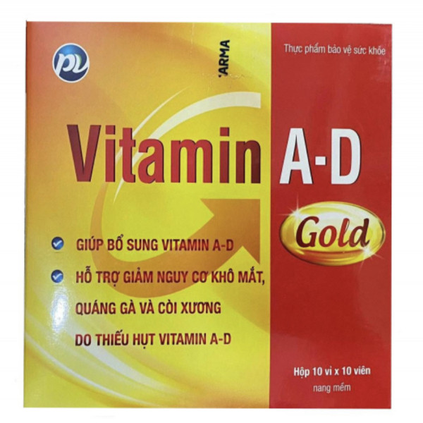 Vitamin A-D Phúc Vinh (10 Vỉ X 10 Viên)