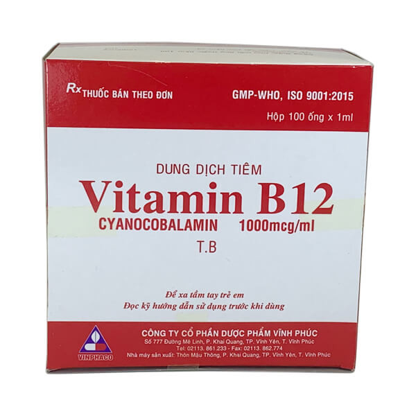 Vitamin B12 Tiêm _Vĩnh Phúc (Hộp/100 Ống)