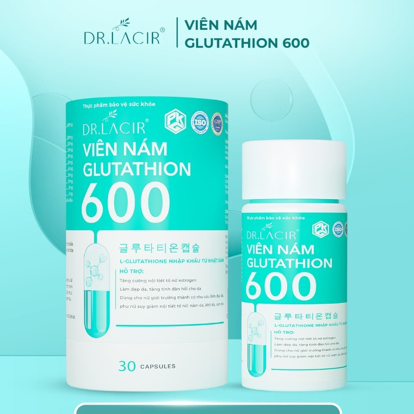 Lacir Glutathion 600Mg Hũ Tròn, Mới _Dr.lacir (Lọ/30V)