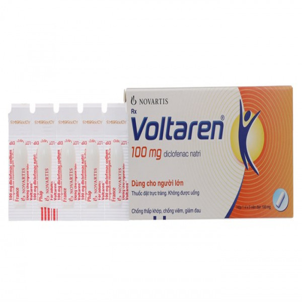 Voltaren 100Mg Supro Đặt _Novartis (H5 Viên Đặt)