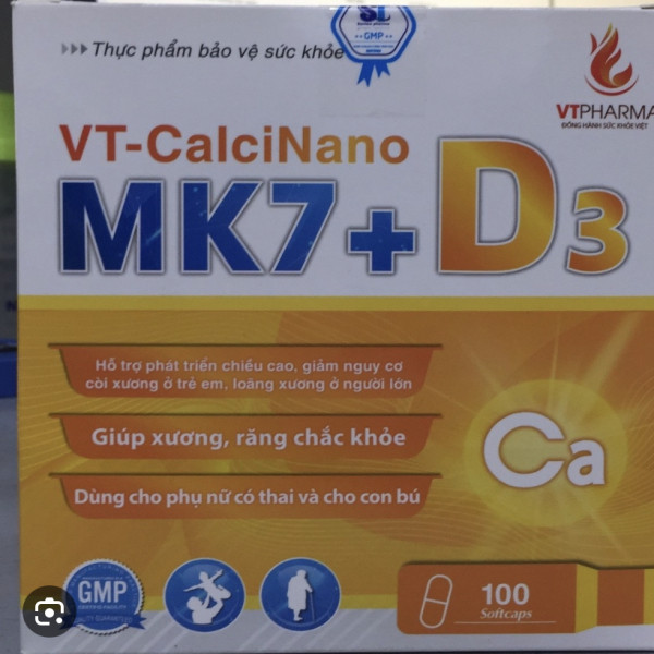 Vt-Calci Nano Mk7+D3 _Vtpharm (H10 Vỉ X 10V)