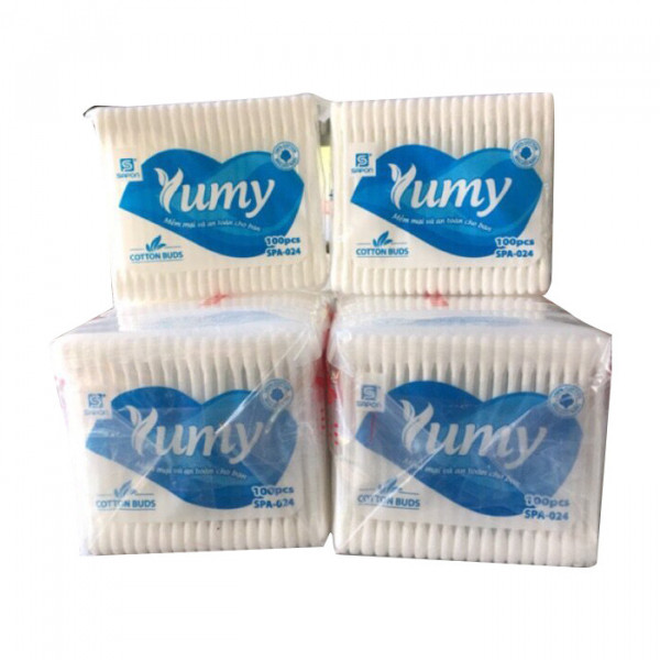 Tăm Bông Yumy Người Lớn (C/10Gói/100Que) Dạng Gói