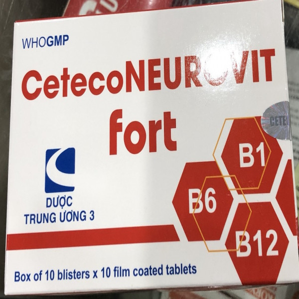 Ceteco Neurovit Fort 3B _Tw3 (H/100V) 3B Nén Thuốc