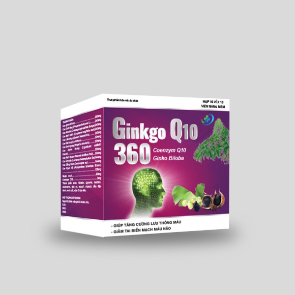 Ginkgo Q10 360 Tỏi Đen _Hà Nội (H/100V) Tím Full Hóa Đơn