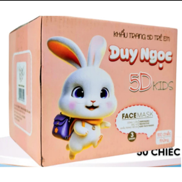 Khẩu Trang 5D Trẻ Em Duy Ngọc (H/100 Chiếc)