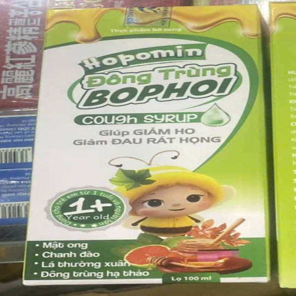 Siro Đông Trùng Bổ Phổi Hopomin _Xanh, Yn (Lọ/100Ml)