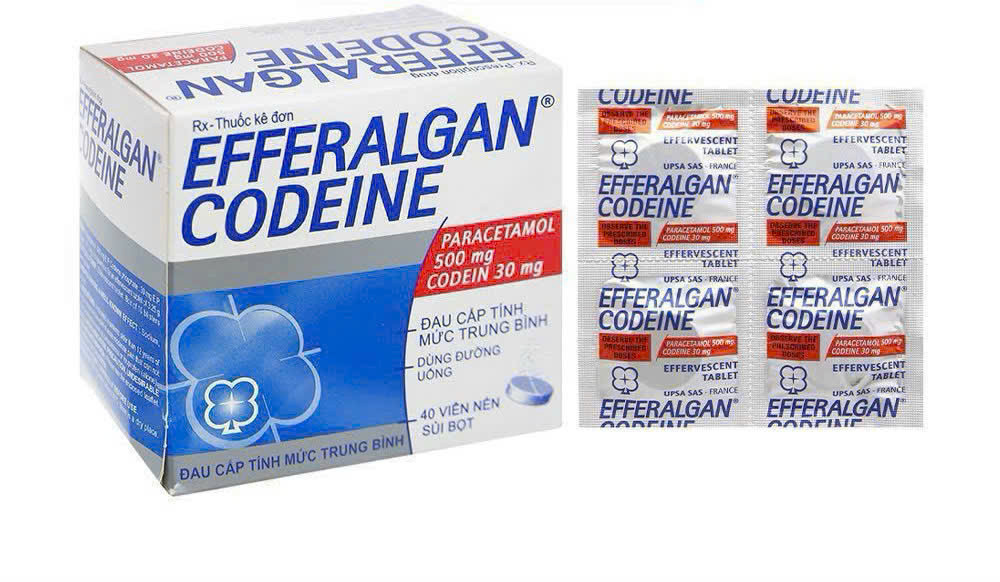 efferalgan codein ngoại hộp 40 viên sủi bọt