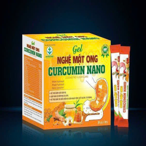 Gel Nghệ Mật Ong Curcumin Nano _Vàng (H/20 Gói X 10Ml) K96