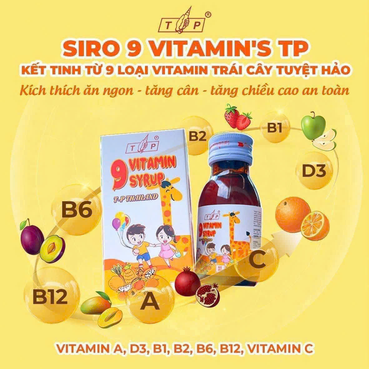 9 vitamin suryp lọ 60ml- 9 thái