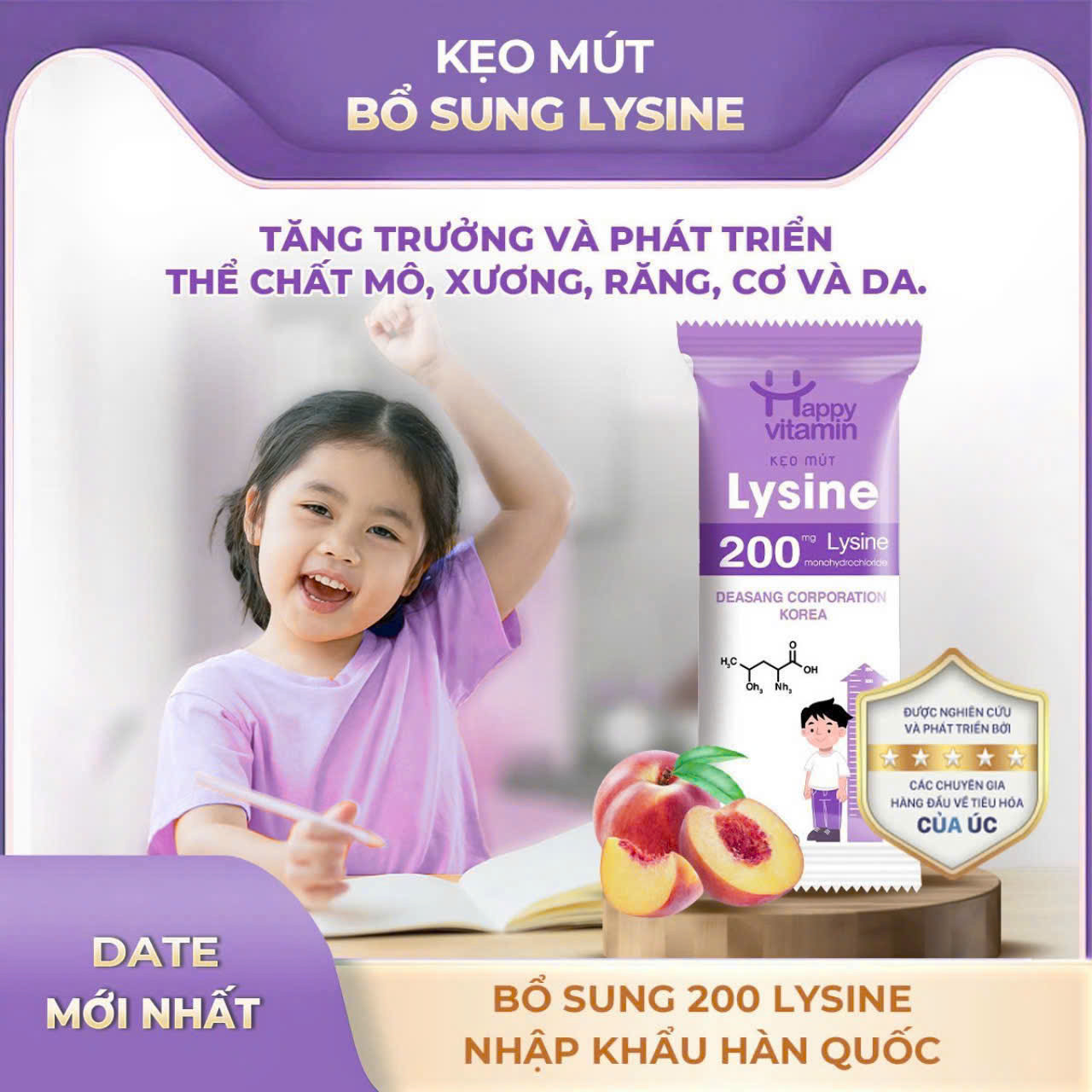 kẹo mút lysine (bán 1 dây 10 cái)