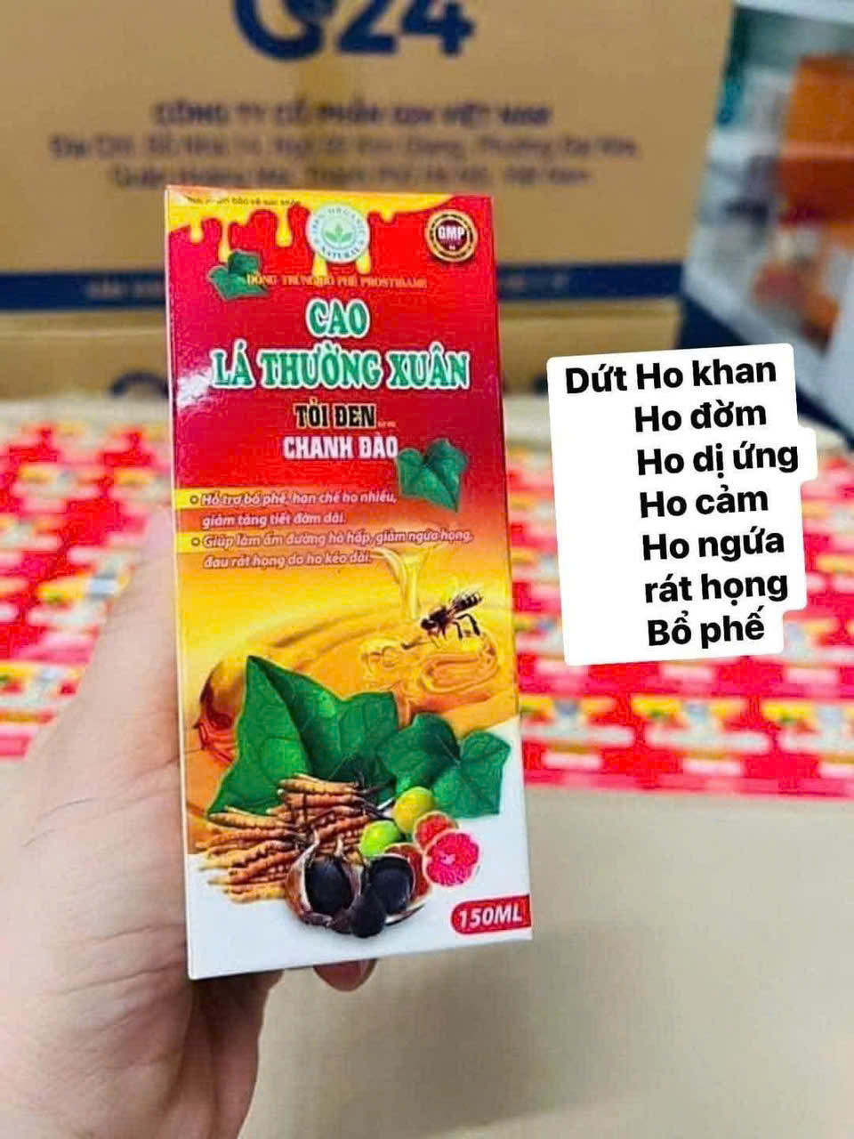 siro Cao Lá Thường Xuân Tỏi Đen Chanh Đào