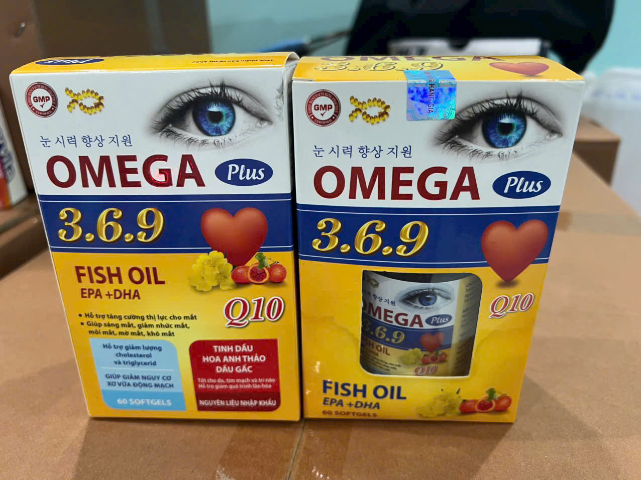 Omega 369 plus chữ Hàn (Lọ 60 viên) hàng điểm