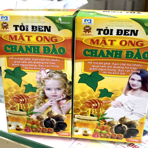 Siro Tỏi Đen Mật Ong Chanh Đào (Mẹ Bầu, Bé Tây) _Tdh (Lọ/125Ml) K100
