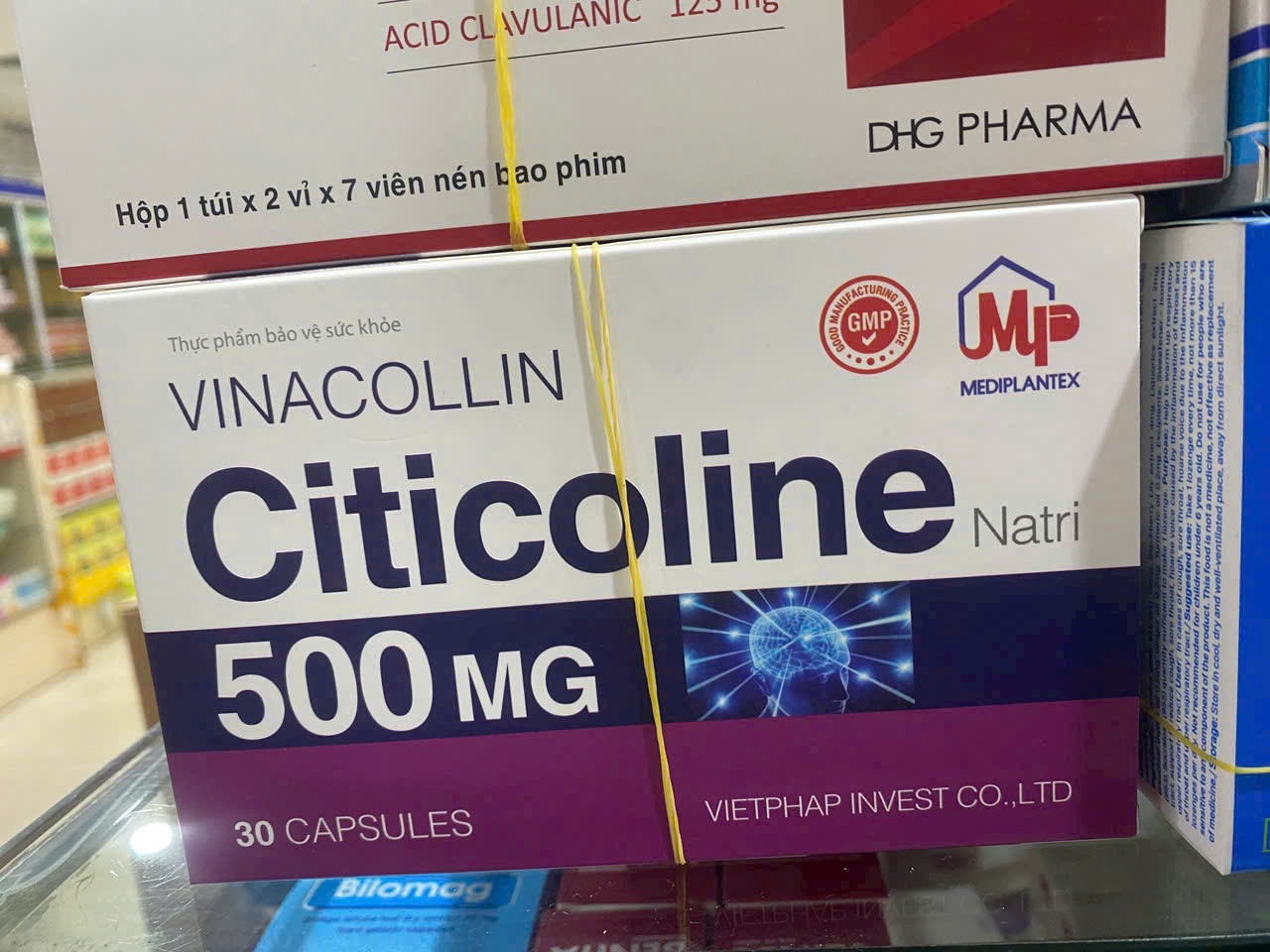 Vinacollin Citicolin 500mg (H30v) Mediplantex, Tím