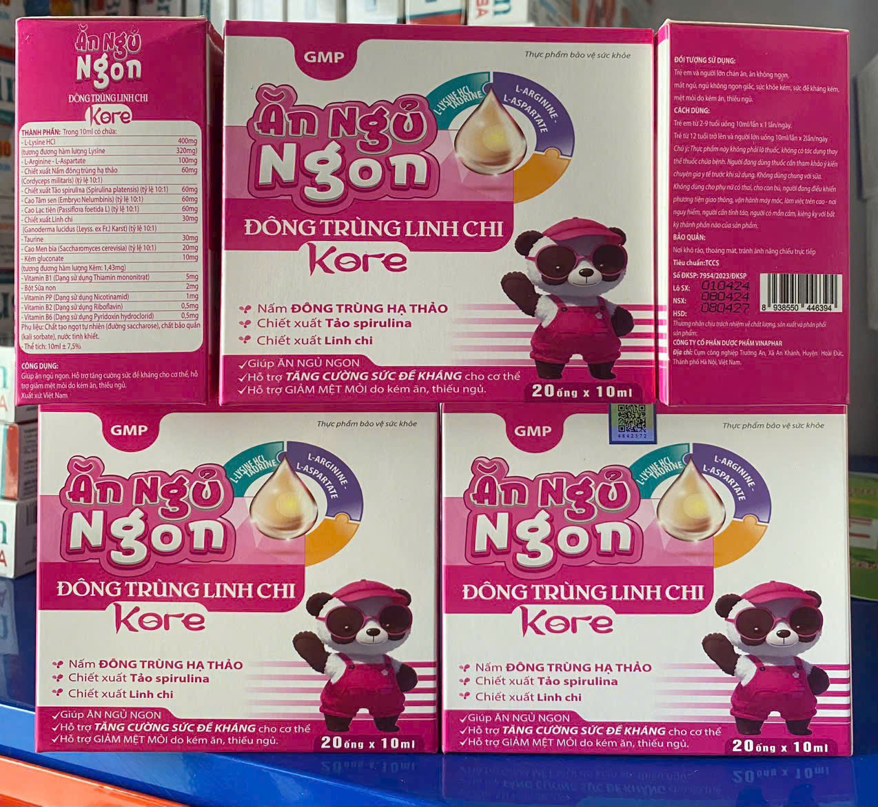 Ăn Ngủ Ngon Đông Trùng Linh Chi Kore (H/20ống)