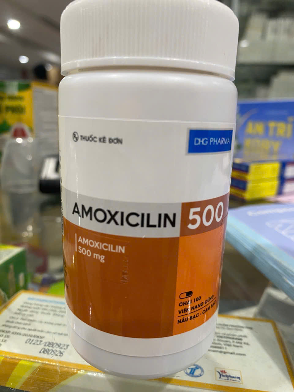 Hagimox mẫu mới (Amoxicilin 500Mg) Capsules Viên Nang Cứng (L100V) - Lọ