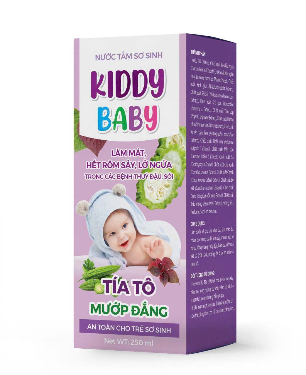 Nước Tắm Sơ Sinh Kiddy Baby (L/250ml)