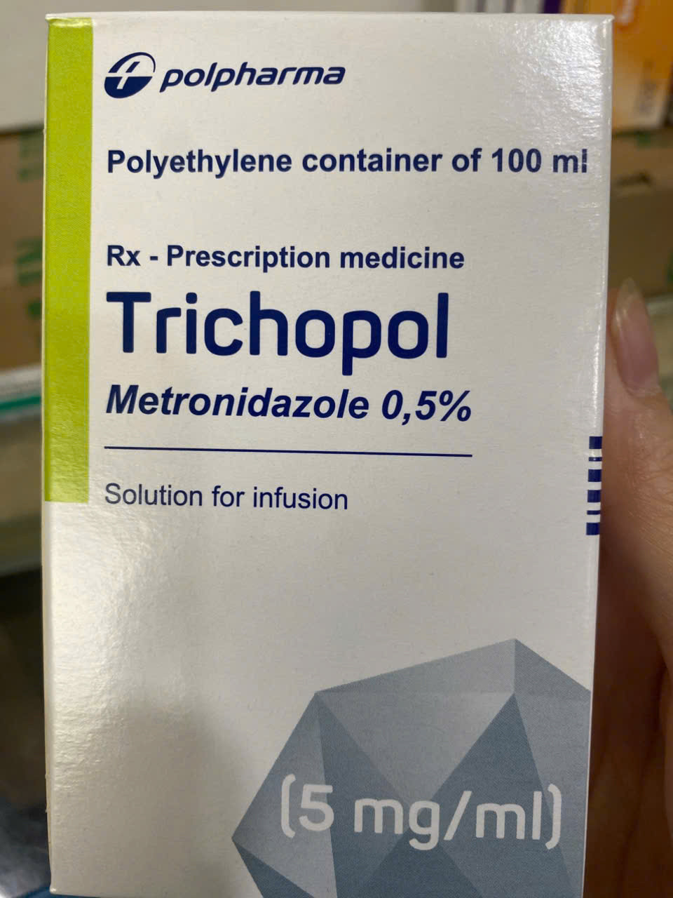 Trichopol 0.5% (metronidazole 0.5%) truyền (L/100ml)
