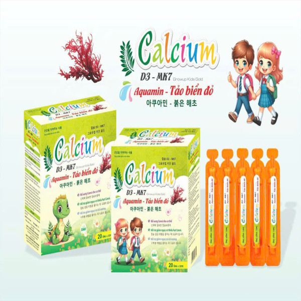 Calcium D3K7 Tảo Biển Đỏ _Xanh Lá, Zn (H/20 Ống) K68