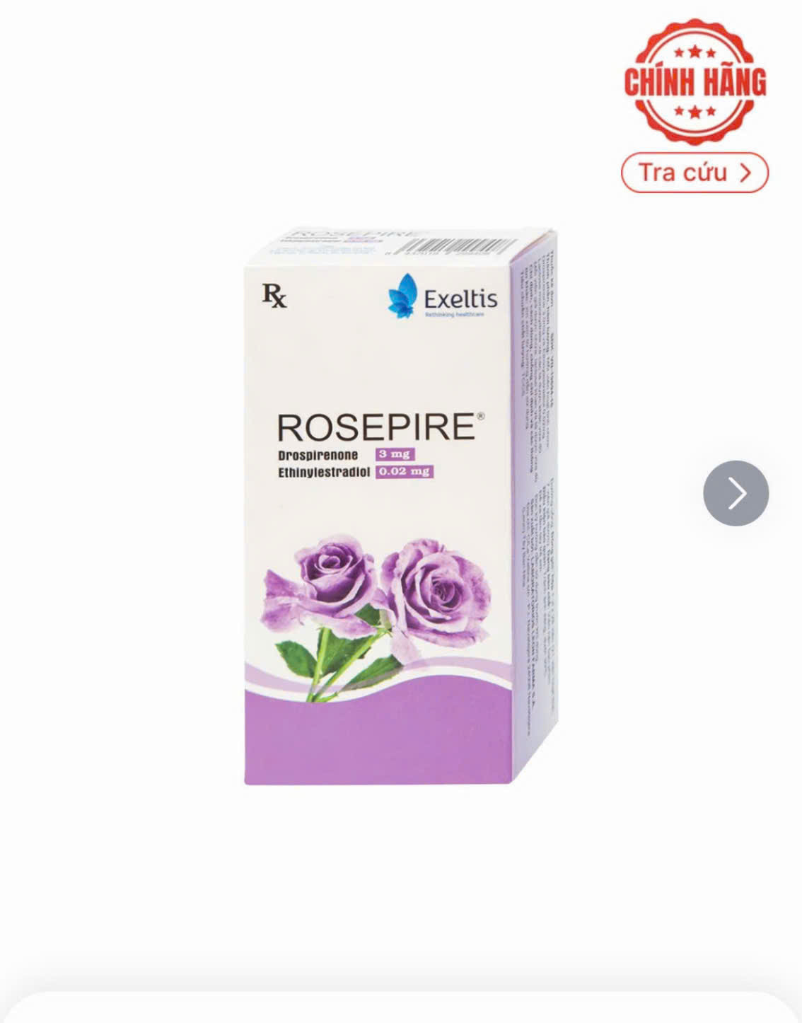 Rosepire Tránh Thai Hồng (Hộp28 Viên)
