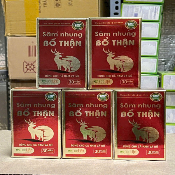 Sâm Nhung Bổ Thận Nam Nữ _Ecolife, Abipha (L/30V) Full Hóa Đơn