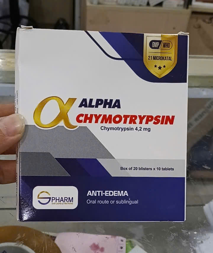 Alpha Chymotrypsin 4200 _Spharm (H/20vỉ X10v)
