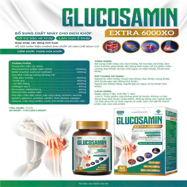 Glucosamin 6000Xo Eu Group _Th Pharma (Lọ/60V) K75- D4.28 Vat